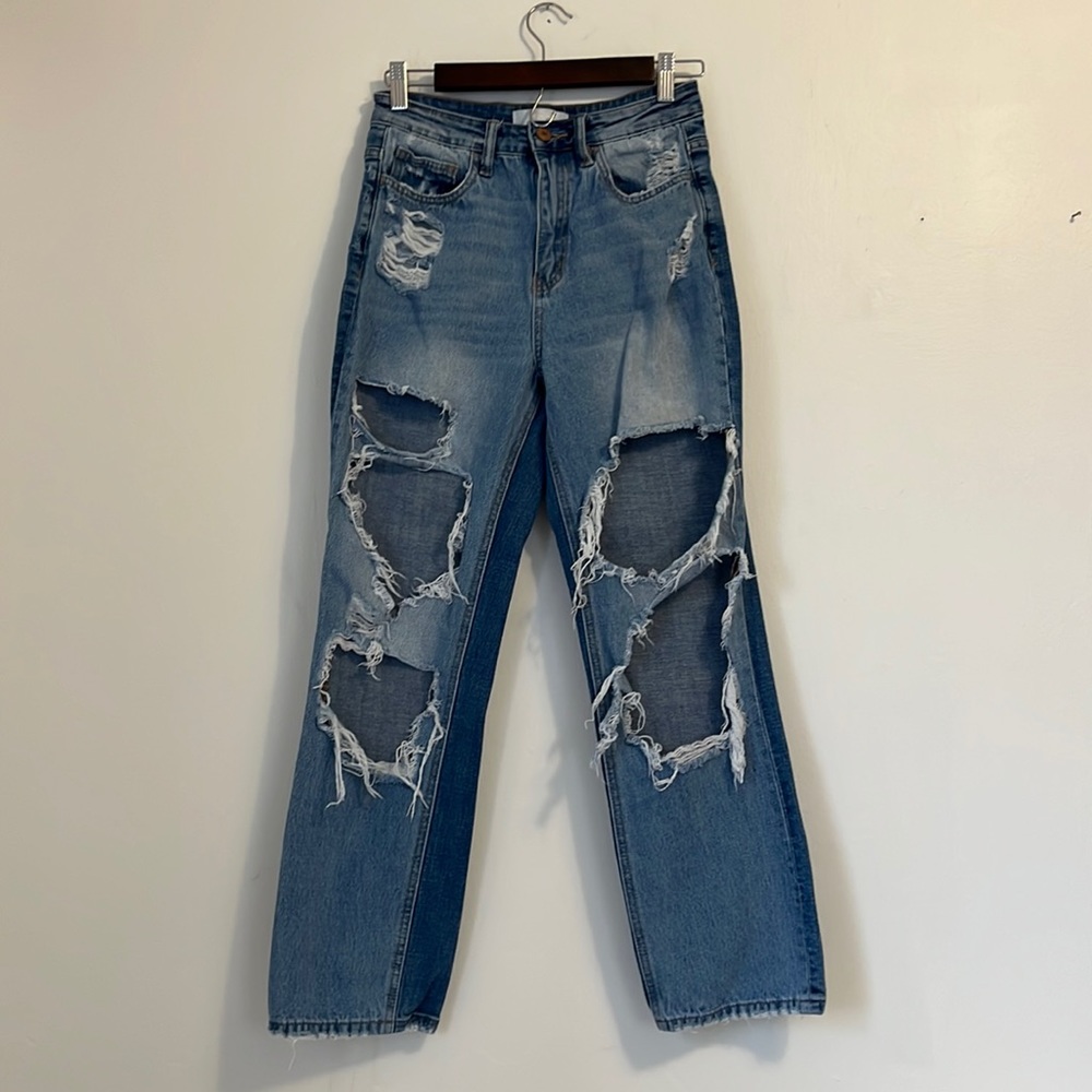 Vervet straight-leg, holy/size 26